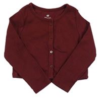 Vínová rebrovaná prepínaci mikina H&M