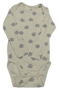 Smotanové body so slonmi H&M