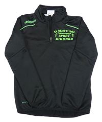 Čierna športová mikina s nápisom a rolákom Uhlsport