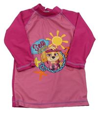 Jahodovo-malinové UV tričko s PAW PATROL - Skye zn. nickelodeon