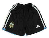 Černo-bílo-modré sportovní fotbalové kraťasy Afa Adidas