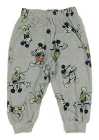 Svetlosivé melírované zamatové tepláky s Mickey PRIMARK