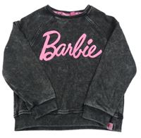 Čierna šisovaná mikina s logem - Barbie PRIMARK