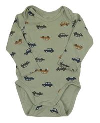 Světlekhaki body s auty H&M