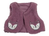 Starofialové huňaté podšité bolérko s liškami St. Bernard