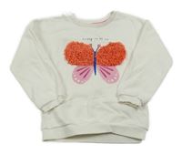 Biela mikina s motýlkom Tu