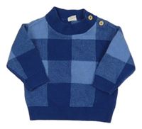 Safírovo-modrý kockovaný sveter H&M