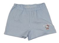 Modro-biele pruhované kraťasy s Kitty PRIMARK