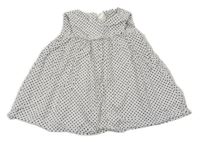 Bielo-čierne bodkovaná é menšestrové šaty H&M