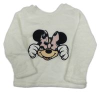 Biela plyšová mikina s Minnie PRIMARK