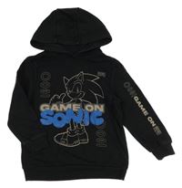 Čierna mikina so Sonicem a kapucňou George