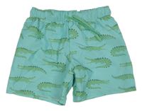 Světlemodré plážové kraťasy s krokodýlky H&M