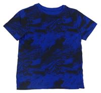 Safírovo-čierne batikované tričko Primark