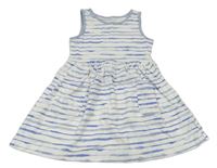 Bielo-modré pruhované bavlnené šaty Nutmeg