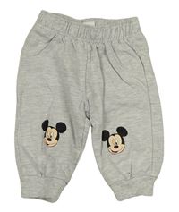 Svetlosivé melírované tepláky s Mickeym Disney