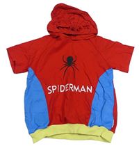 Červeno-modré tričko s kapucí - Spiderman