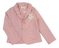 Růžové sako s květinou H&M