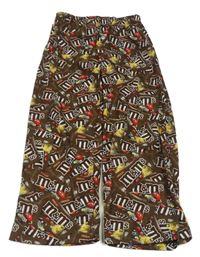 Hnědé lehké tepláky s M&M's