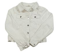 Biela rifľová crop bunda H&M