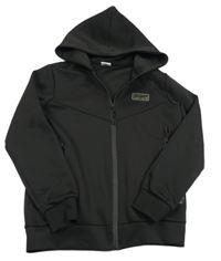 Černá sportovní propínací mikina s nášivkou a kapucí Chapter Young