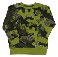 Zeleno-černo-khaki army mikina