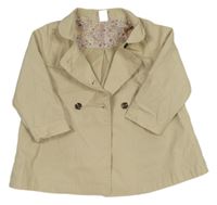 Béžový plátěný jarní kabát H&M