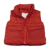 Červená šusťáková zateplená vesta Primark