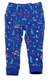 Safírové lehké tepláky s dinosaury a auty George