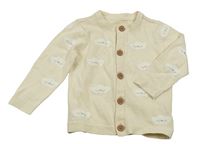 Svetlobéžový prepínaci sveter s mraky Mothercare