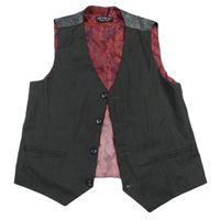 Tmavošedá melírovaná slavnostní vesta