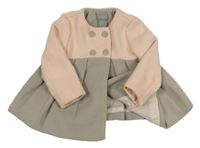 Ružovo-sivý flaušový podšitý kabát Tahari