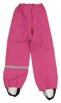 Tmavorůžové šusťákové podšité kalhoty H&M