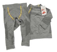 Nové - 2set - Šedé melírované spodní triko + kalhoty Lupilu