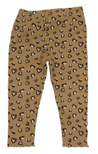 Hnedé vzorované rebrované legíny Dopodopo