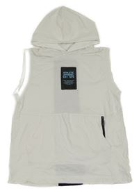 Biele tielko s nápisom a kapucňou Zara