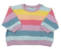 Farebná pruhovaná oversize mikina