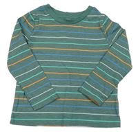 Zeleno-barevné pruhované triko Nutmeg