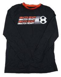Čierne tričko s nápismi a futbalovým loptou George