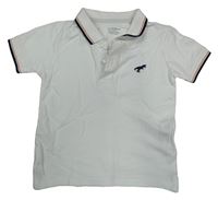Biele polo tričko s výšivkou Primark