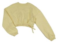 Svetložltá crop mikina H&M