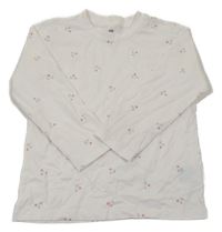 Biele tričko s třešněmi H&M