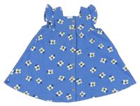 Modré kvetované teplákové šaty Next