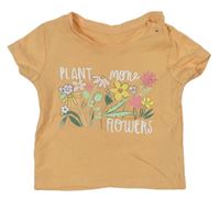 Marhuľové tričko s kvetinami Primark