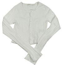 Biele perforované crop prepínaci tričko H&M