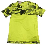Neonově zelené sportovní army tričko Adidas