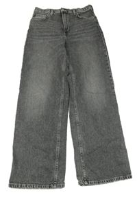 Šedé melírované wide leg rifle H&M