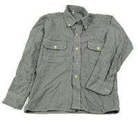 Bílo-černá vzorovaná košile s kapsami 