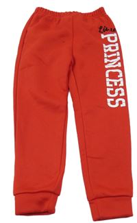 Červené tepláky s nápisom Shein