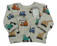 Nové - světlešedá mikina s bagry Primark