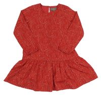 Červené vzorované lehké šaty 